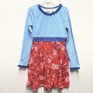 Matilda Jane Long Sleeve Dress Girls 8 Nothing but Nice Polka Dot Floral
